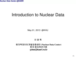 Introduction to Nuclear Data