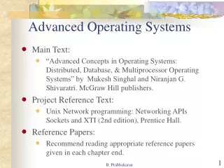 Advanced Operating Systems