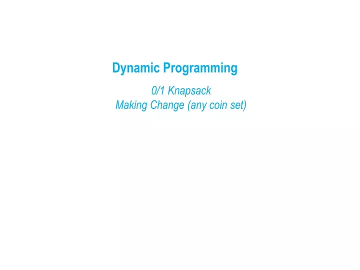 dynamic programming