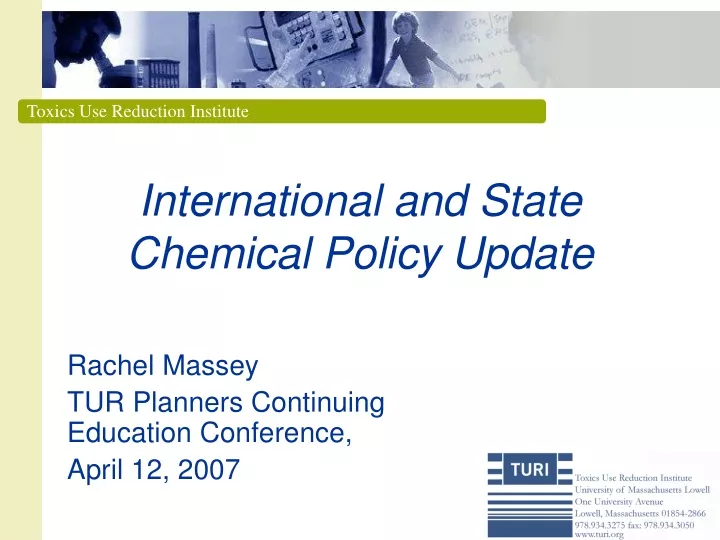 international and state chemical policy update