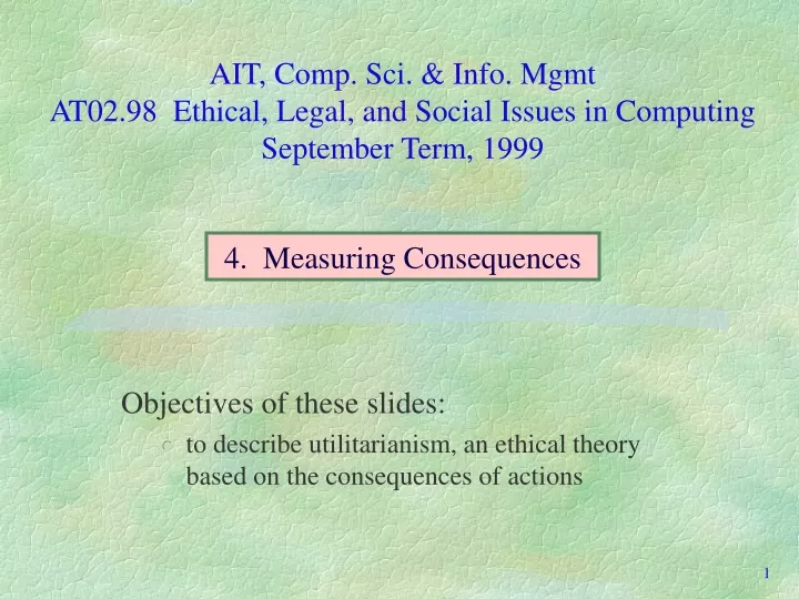 4 measuring consequences