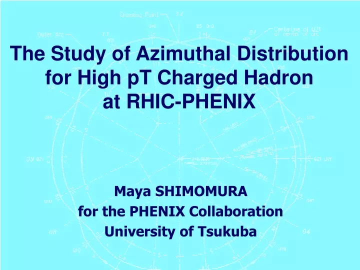 the study of azimuthal distribution for high pt charged hadron at rhic phenix