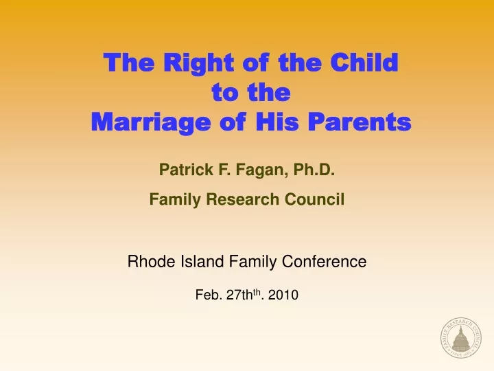 the right of the child to the marriage
