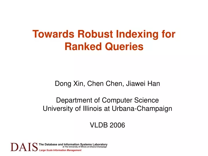 towards robust indexing for ranked queries