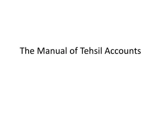 The Manual of Tehsil Accounts