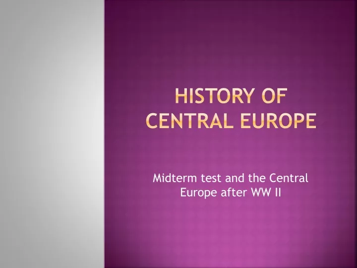 history of central europe