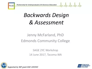 Backwards Design &amp; Assessment