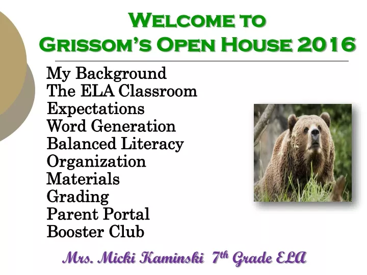 welcome to grissom s open house 2016