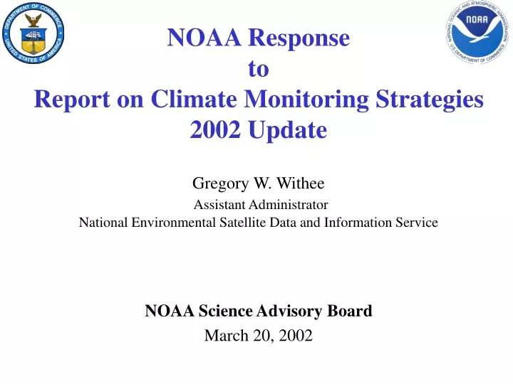 noaa response to report on climate monitoring strategies 2002 update