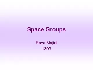 Space Groups