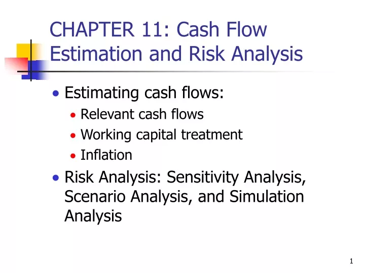 chapter 11 cash flow estimation and risk analysis