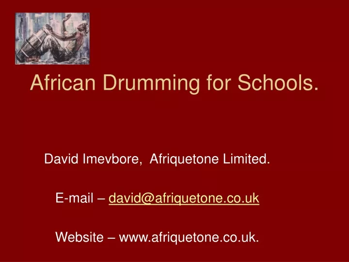 african drumming for schools