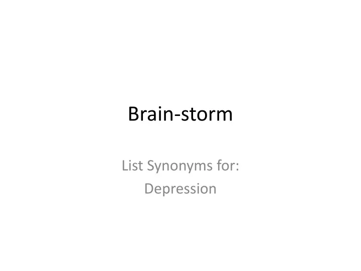 brain storm