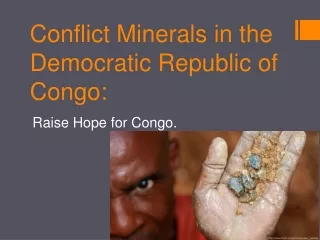 Conflict Minerals in the Democratic Republic of Congo: