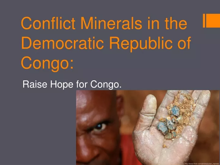 conflict minerals in the democratic republic of congo