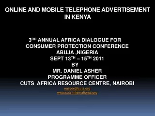 ONLINE AND MOBILE TELEPHONE ADVERTISEMENT IN KENYA