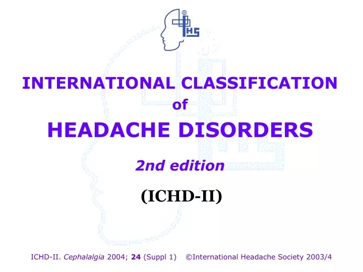international classification of headache disorders 2nd edition