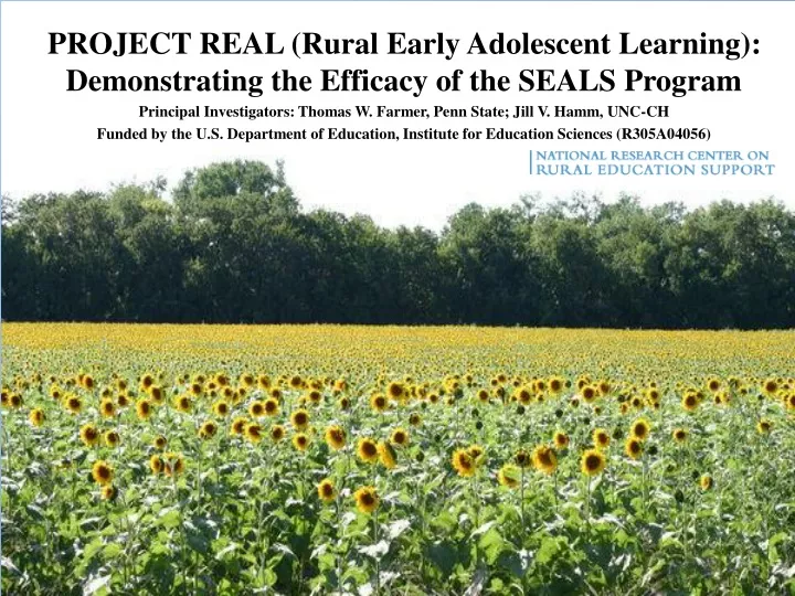 project real rural early adolescent learning