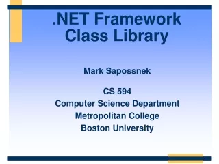 .NET Framework  Class Library