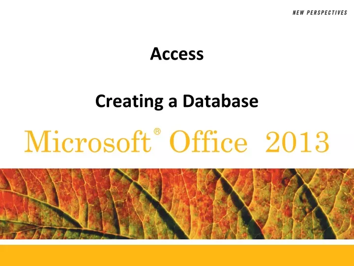 access creating a database
