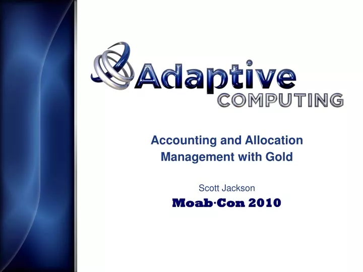 accounting and allocation management with gold