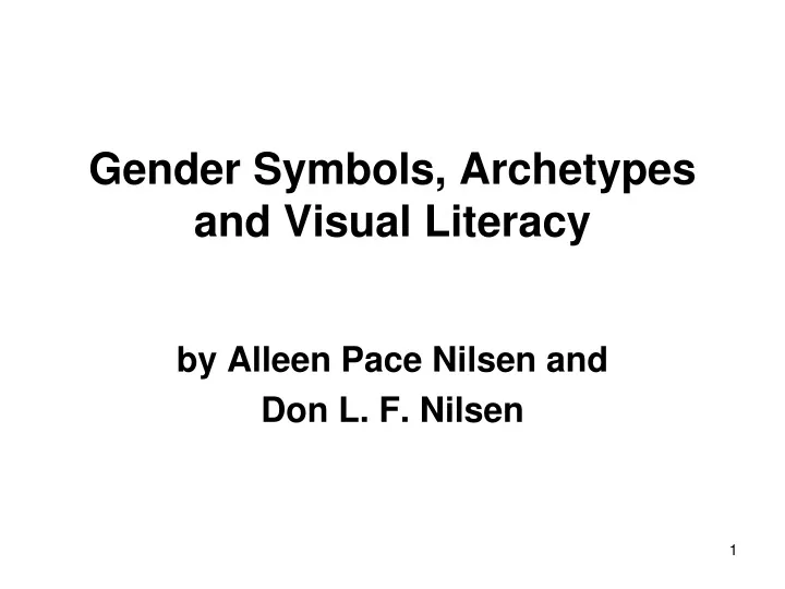 gender symbols archetypes and visual literacy