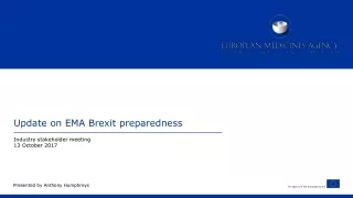 Update on EMA Brexit preparedness