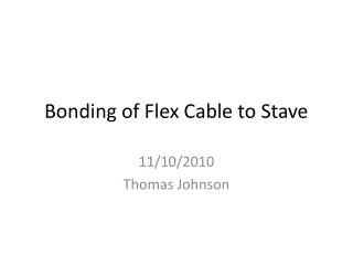Bonding of Flex Cable to Stave