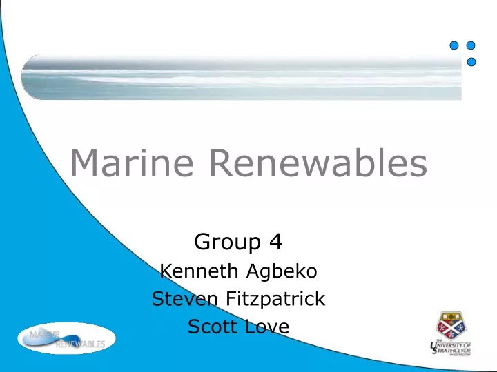marine renewables