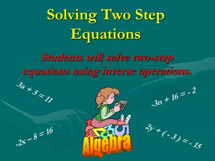 solving two step equations