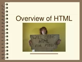 Overview of HTML