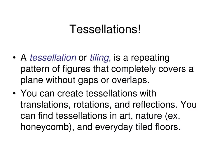 tessellations