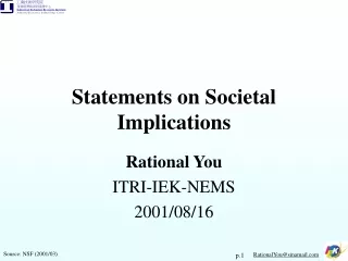 Statements on Societal Implications