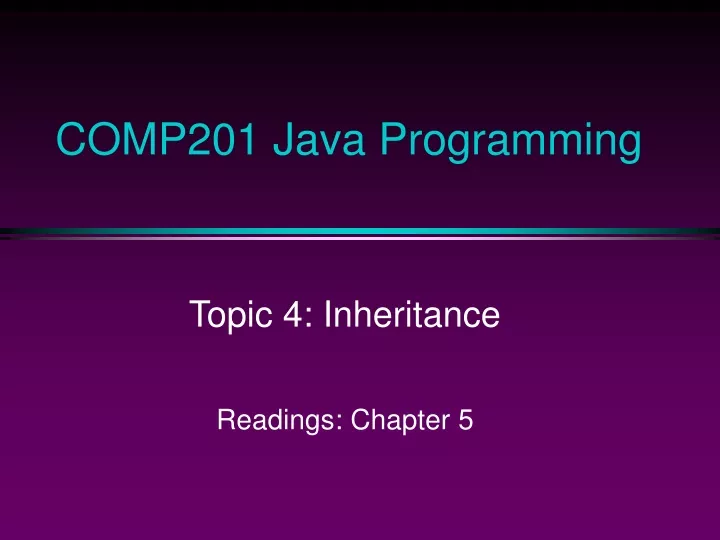 comp201 java programming