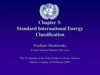 Chapter 3: Standard International Energy Classification