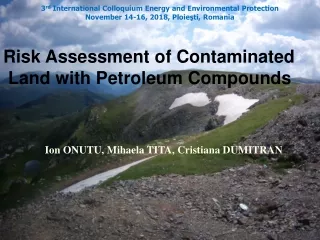 Risk Assessment of Contaminated  Land with Petroleum Compounds