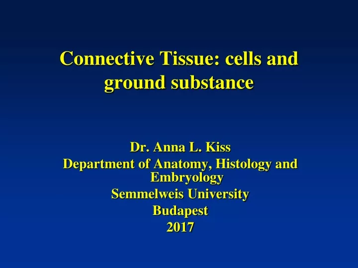 connective tissue cells and ground substance