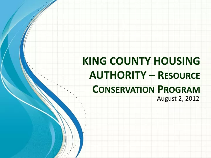 king county housing authority resource conservation program