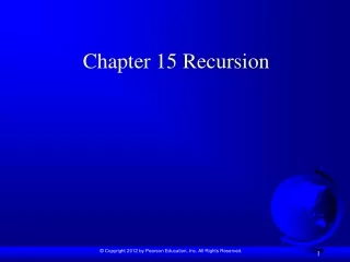 Chapter 15 Recursion
