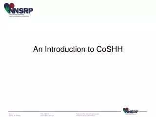 An Introduction to CoSHH