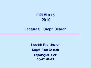 OPIM 915  2010