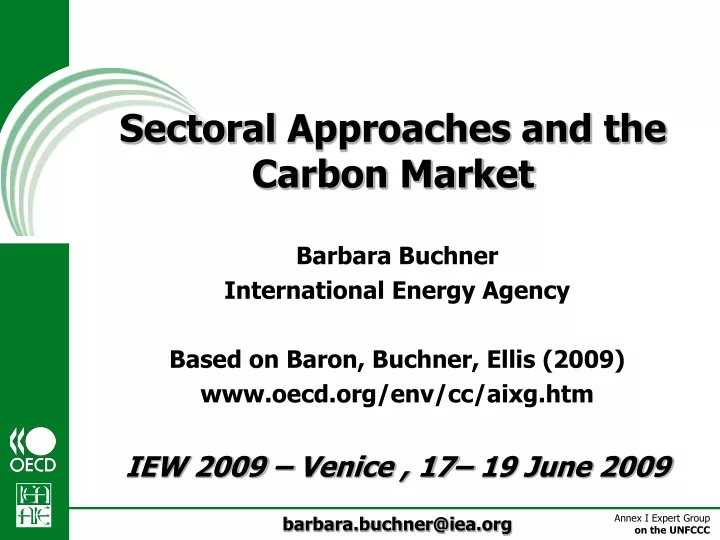sectoral approaches and the carbon market