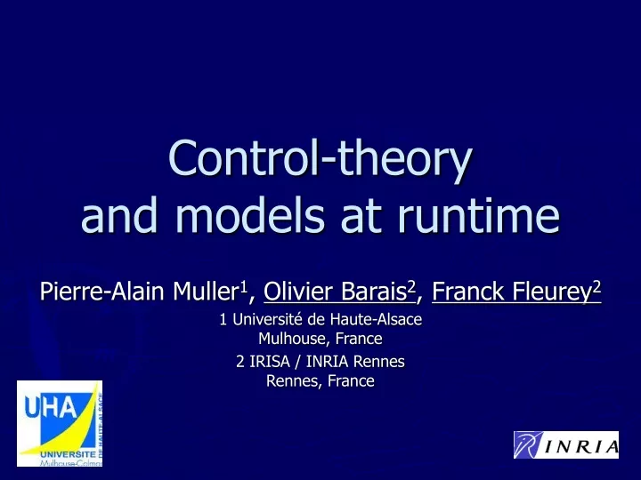 control theory and models at runtime