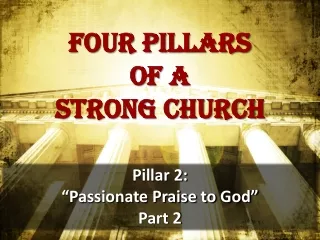Four pillars  of a  strong church