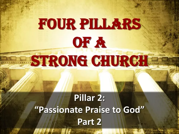 four pillars of a strong church