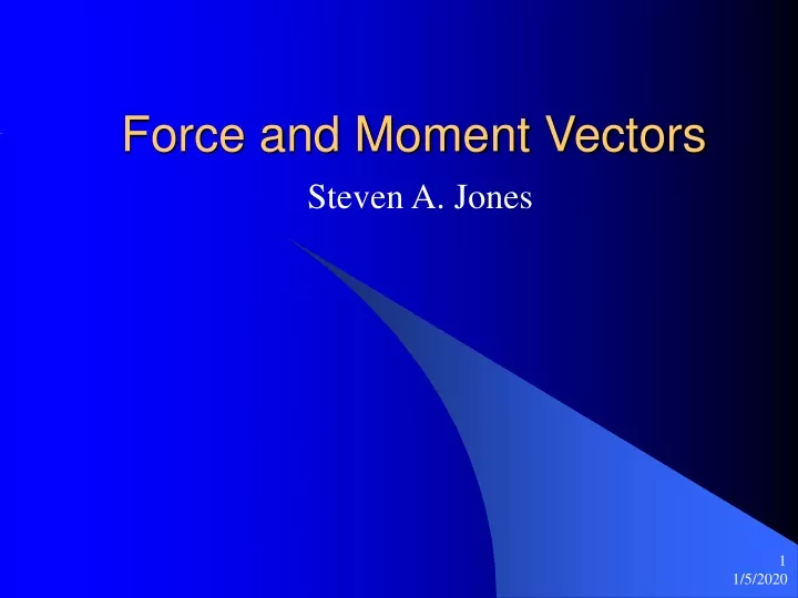force and moment vectors
