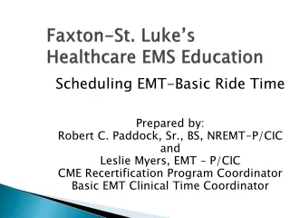 Faxton-St. Luke’s Healthcare EMS Education