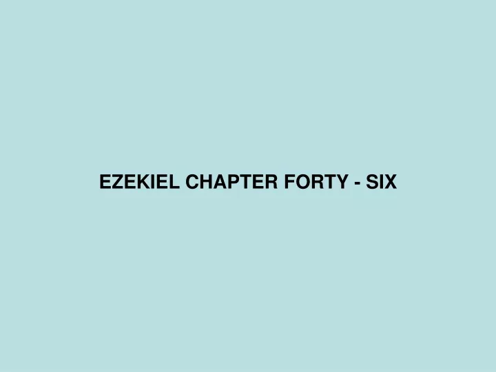 ezekiel chapter forty six