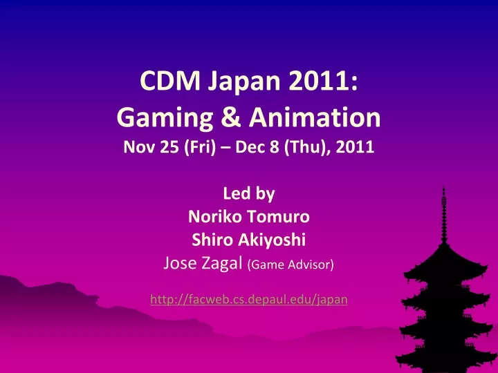 cdm japan 2011 gaming animation