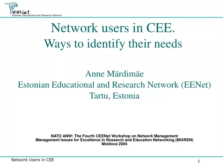 network users in cee ways to identify their needs